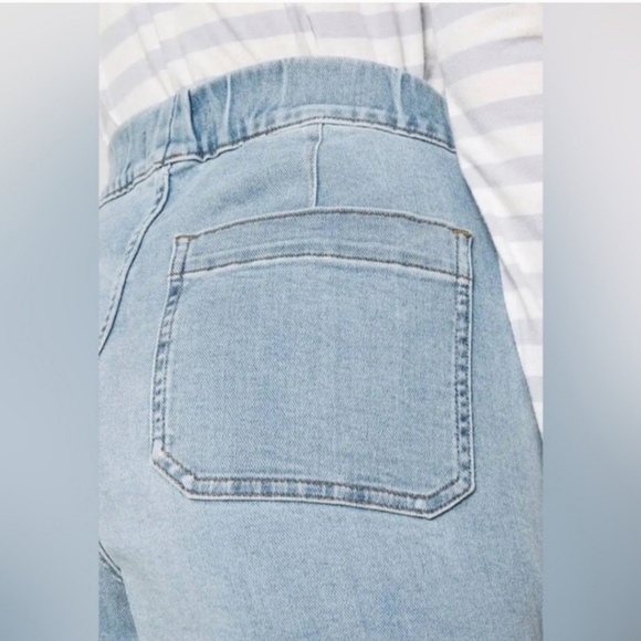 Madewell Pull On Relaxed Women’s Pockets Bellview Wash Denim Jeans Size Small - Picture 6 of 14